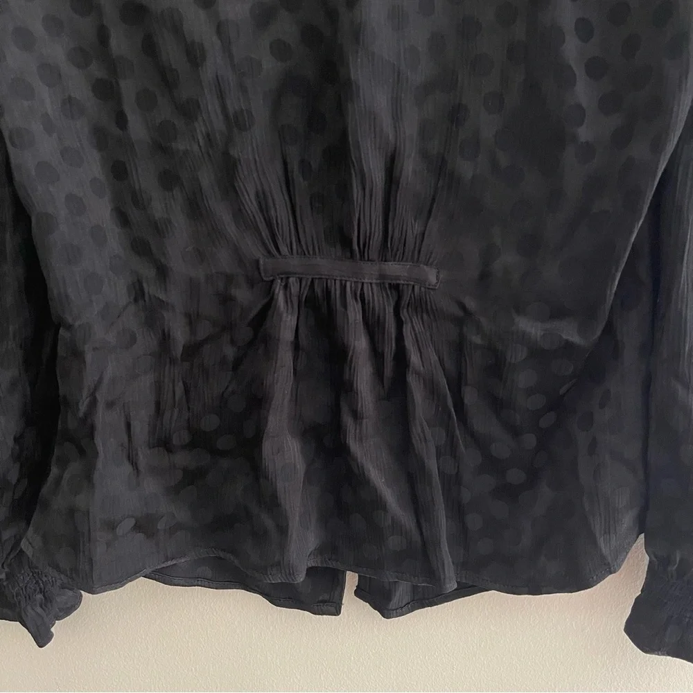 Madewell Smocked Sleeve Daylight Top in Woven Dot - Picture 9 of 11